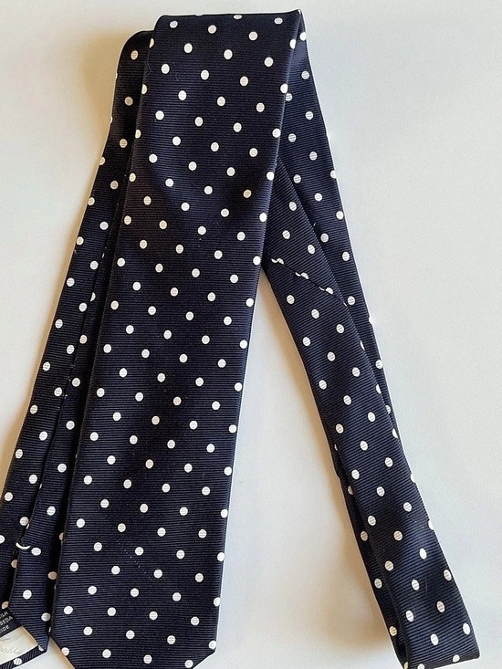 Faconnable Other - Façonnable French Black White Polka Dot Pure Silk Necktie Mens Power Suit